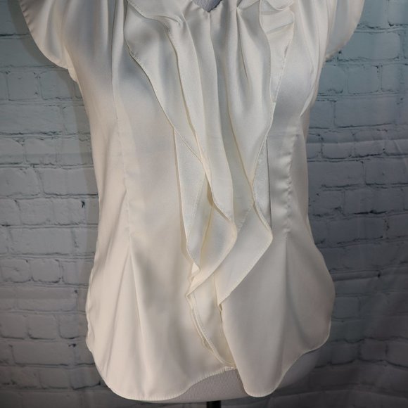 Express Off White Blouse, Side Zipper, Size Small - Picture 2 of 5